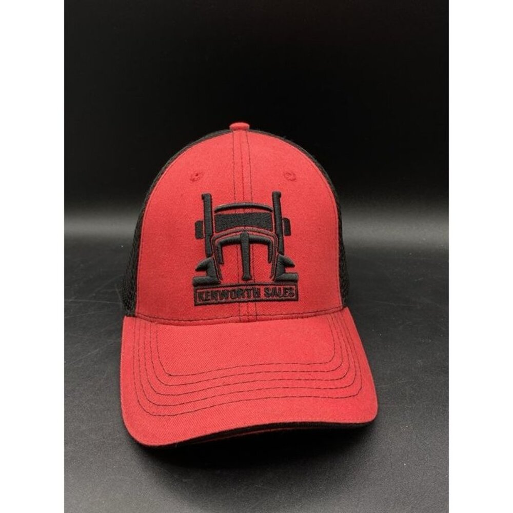 Kenworth Sales Red Black Strapback Baseball Cap Pendleton OR 360 Apparel